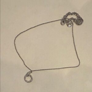 Swarovski Silver Necklace with Circular Pendant